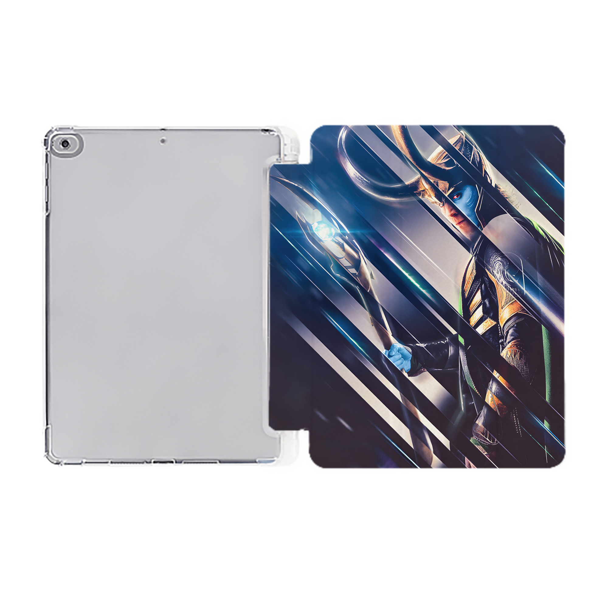 （画像用） アベンジャーズ The Avengers IPad ケース ペン収納付き 三つ折りスタンド PUレザー×シリコン 対応機種9.5/10.5/10.9インチ